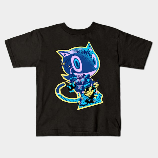 Black Cat Morgana Kids T-Shirt by HyperTwenty